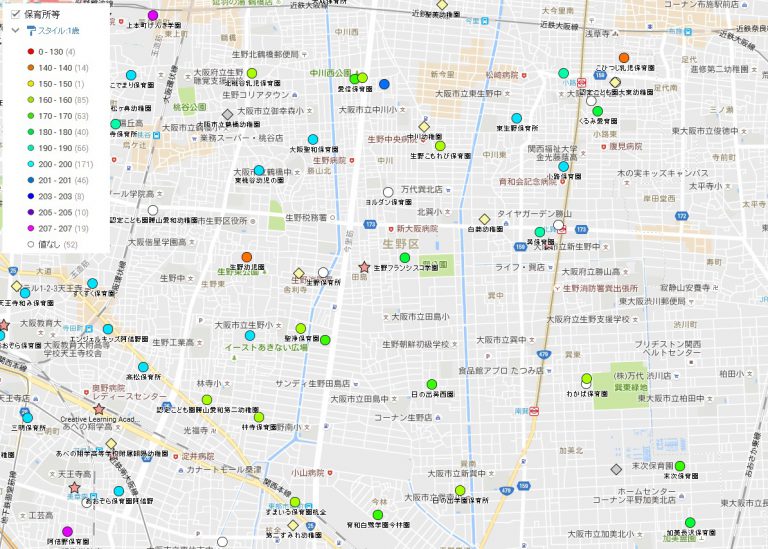 H28保育所等一斉入所結果分析】(20)生野区／倍率は全年齢でほぼ1倍以下 | よどきかく