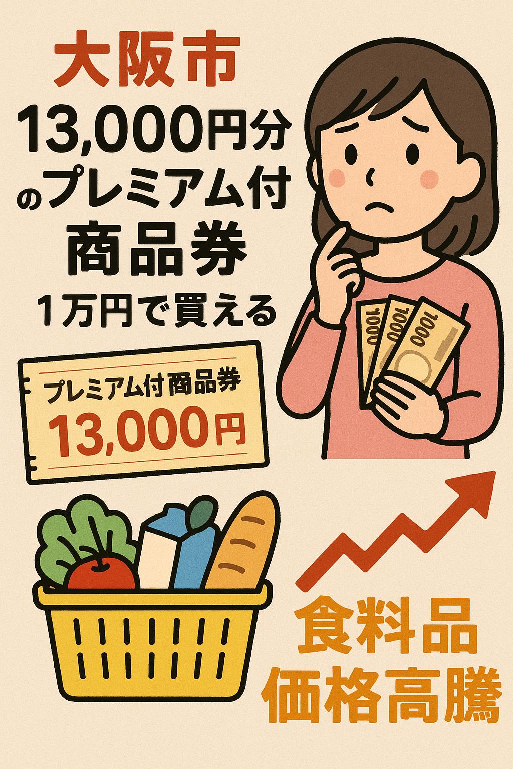 大阪市は「プレミアム付き商品券」を発行、「お米券」は見送り